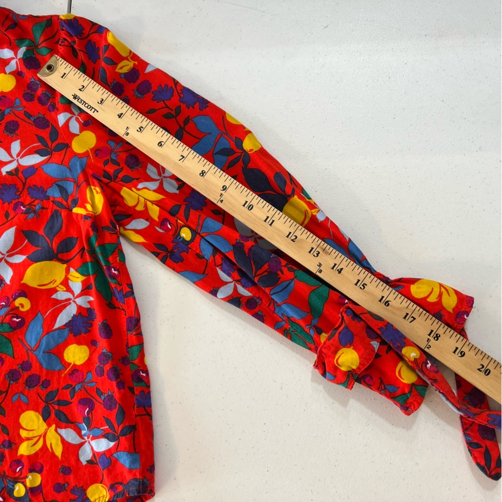 Maeve Red Floral Button-Down Shirt - Picture 6 of 16